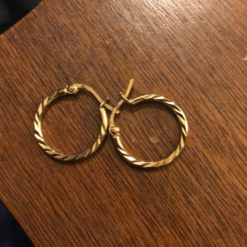 Hoop earrings.